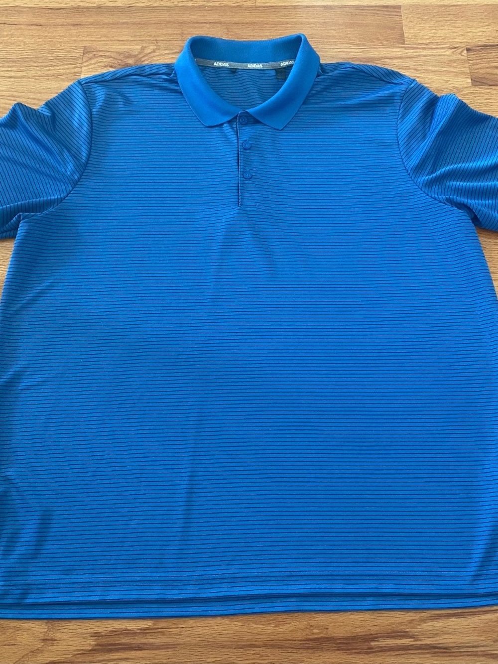 Adidas Polo Golf Shirt Men’s Blue Striped Sz 2XL
